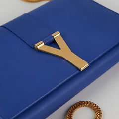 Saint Laurent Blue Ligne Y Clutch Saint Laurent Blue Ligne Y Clutch