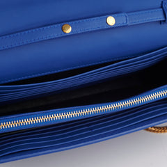 Saint Laurent Blue Ligne Y Clutch Saint Laurent Blue Ligne Y Clutch