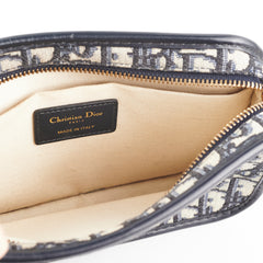 Christian Dior Oblique Navy Pouch