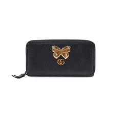 Gucci Butterfly Long Wallet Black Gucci Butterfly Long Wallet Black
