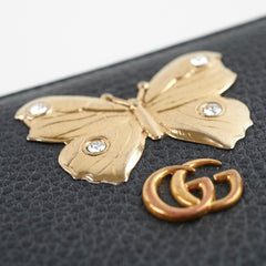 Gucci Butterfly Long Wallet Black Gucci Butterfly Long Wallet Black
