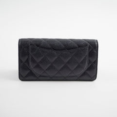 Chanel Caviar Long Fold Wallet Black Chanel Caviar Long Fold Wallet Black