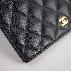 Chanel Caviar Long Fold Wallet Black Chanel Caviar Long Fold Wallet Black