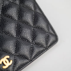 Chanel Caviar Long Fold Wallet Black Chanel Caviar Long Fold Wallet Black