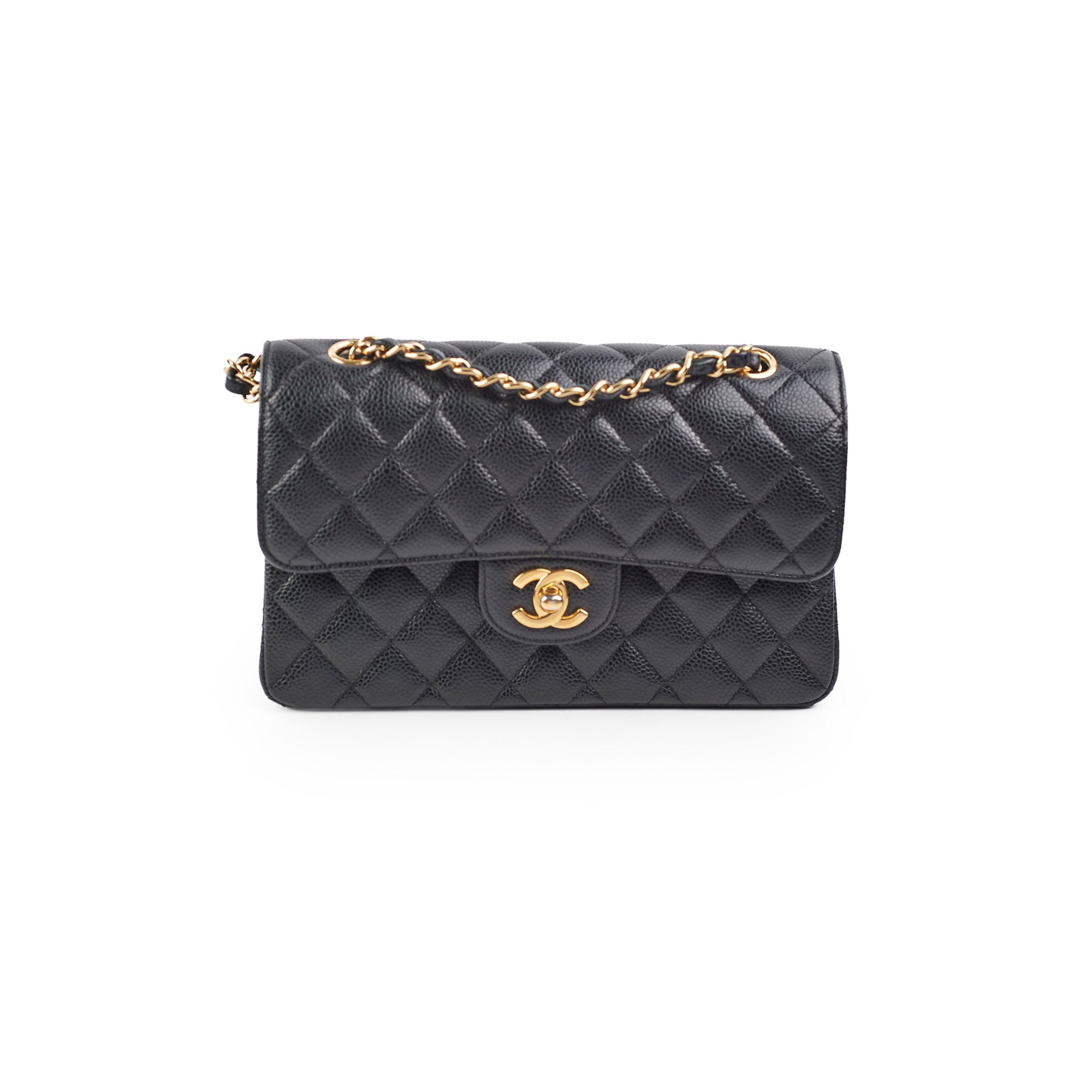 Chanel Small Caviar Double Classic Flap Black 12 Series – THE