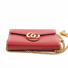 Gucci Marmont Leather Wallet on Chain WOC Red Gucci Marmont Leather Wallet on Chain WOC Red