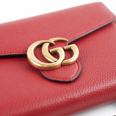 Gucci Marmont Leather Wallet on Chain WOC Red Gucci Marmont Leather Wallet on Chain WOC Red