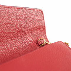 Gucci Marmont Leather Wallet on Chain WOC Red Gucci Marmont Leather Wallet on Chain WOC Red