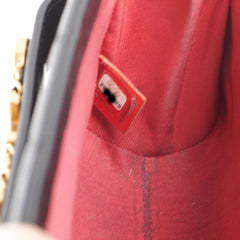 Chanel Logo Enchained Quilted Calfskin Medium Black Flap Bag Chanel Logo Enchained Quilted Calfskin Medium Black Flap Bag