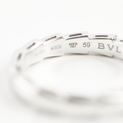 Bvlgari Serpenti Viper Ring 18k White Gold Size 59 Bvlgari Serpenti Viper Ring 18k White Gold Size 59