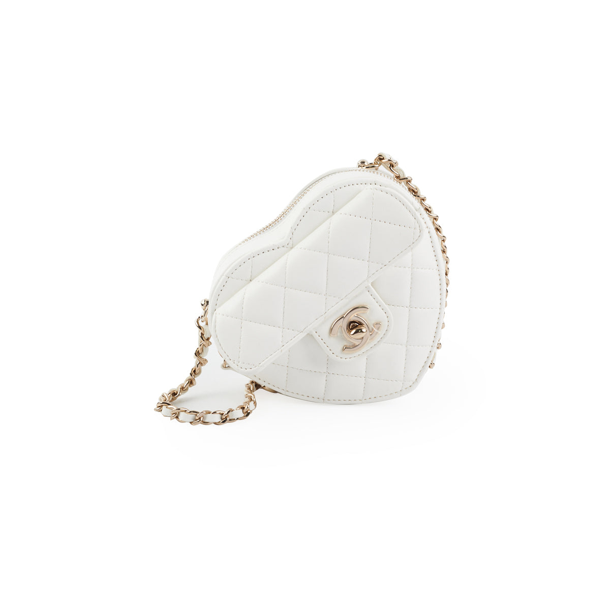 Chanel Mini Heart Bag White – THE PURSE AFFAIR