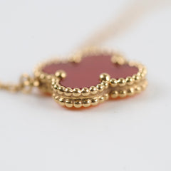 Van Cleef & Arpels 18k Yellow Gold Carnelian Necklace Van Cleef & Arpels 18k Yellow Gold Carnelian Necklace