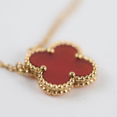 Van Cleef & Arpels 18k Yellow Gold Carnelian Necklace Van Cleef & Arpels 18k Yellow Gold Carnelian Necklace