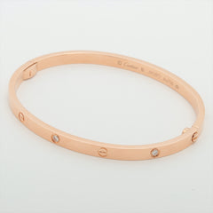 Cartier Love SM 6 Diamond Bracelet Rose Gold 16 Cartier Love SM 6 Diamond Bracelet Rose Gold 16