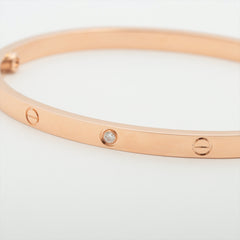 Cartier Love SM 6 Diamond Bracelet Rose Gold 16 Cartier Love SM 6 Diamond Bracelet Rose Gold 16