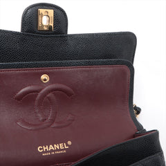 Chanel Classic Flap M/L Medium/Large Caviar Black Bag 15 series Chanel Classic Flap M/L Medium/Large Caviar Black Bag 15 series