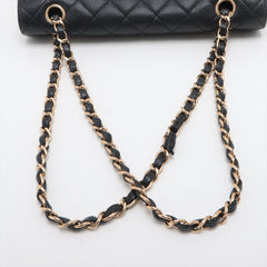 Chanel Classic Flap M/L Medium/Large Caviar Black Bag 15 series Chanel Classic Flap M/L Medium/Large Caviar Black Bag 15 series