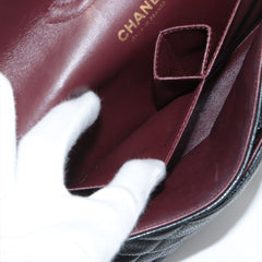 Chanel Classic Flap M/L Medium/Large Caviar Black Bag 15 series Chanel Classic Flap M/L Medium/Large Caviar Black Bag 15 series