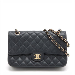 Chanel Classic Flap M/L Medium/Large Caviar Black Bag 15 series Chanel Classic Flap M/L Medium/Large Caviar Black Bag 15 series
