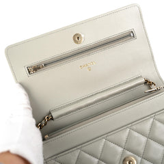 Chanel Wallet on Chain WOC Lambskin Grey (Microchipped) Chanel Wallet on Chain WOC Lambskin Grey (Microchipped)