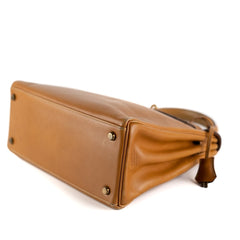 Hermes Kelly 28 Epsom Gold Bag - K Circle Stamp Hermes Kelly 28 Epsom Gold Bag - K Circle Stamp