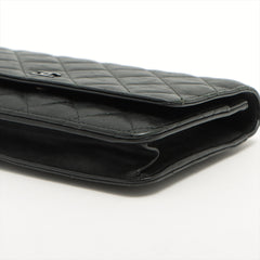 Chanel Quilted Calfskin Wallet on Chain So Black Chanel Quilted Calfskin Wallet on Chain So Black