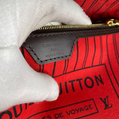 Louis Vuitton Neverfull MM Damier Ebene Bag With Pouch Louis Vuitton Neverfull MM Damier Ebene Bag With Pouch