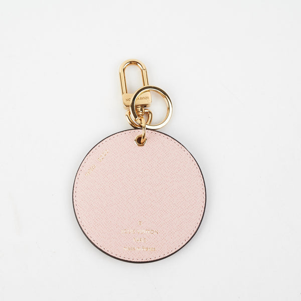 Louis Vuitton ILLUSTRE Xmas Paris Bag Charm and Key Holder Hot Pink Coated Canvas