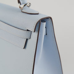 Hermes Kelly 25 Epsom Blue Brume - Stamp Y Hermes Kelly 25 Epsom Blue Brume - Stamp Y