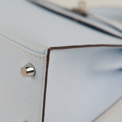 Hermes Kelly 25 Epsom Blue Brume - Stamp Y Hermes Kelly 25 Epsom Blue Brume - Stamp Y