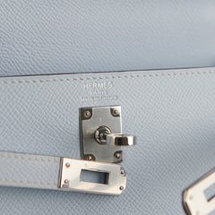 Hermes Kelly 25 Epsom Blue Brume - Stamp Y Hermes Kelly 25 Epsom Blue Brume - Stamp Y