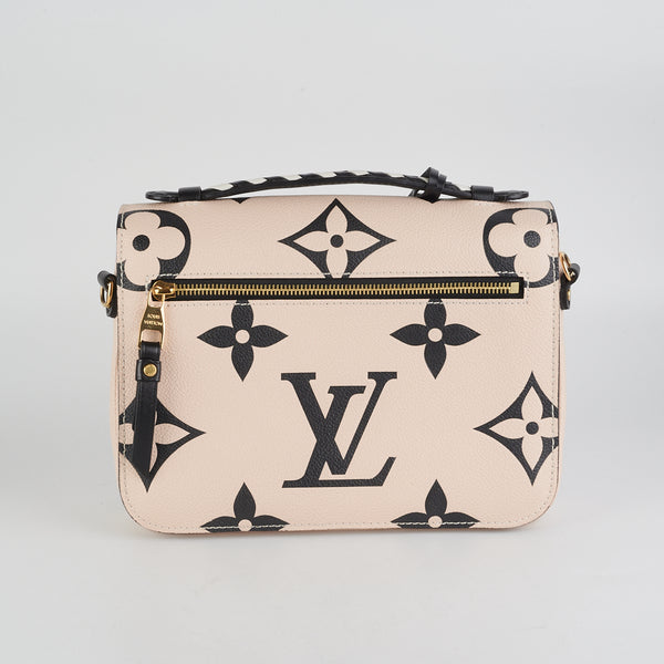 Louis Vuitton Crafty Pochette Metis Black in Embossed Grained