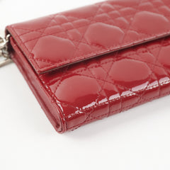 Dior Wallet on Chain WOC Red Dior Wallet on Chain WOC Red