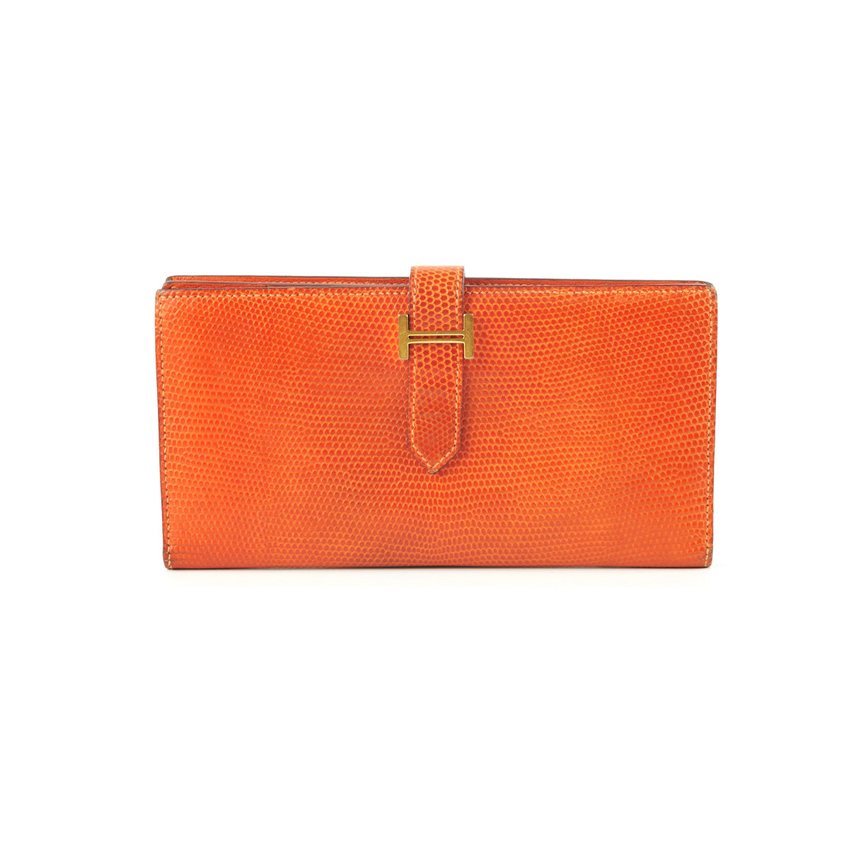 Hermes wallet orange Clearance