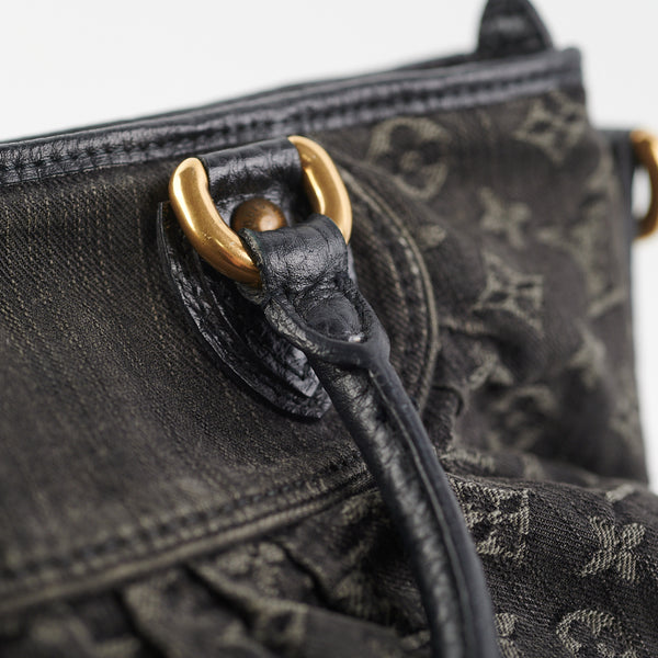 Louis Vuitton, Neo Cabby GM black denim shopping bag, 2007 ‣ For Sure  Vintage
