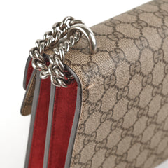 Gucci Medium Dionysus GG Supreme SHoulder Bag Red