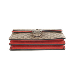 Gucci Medium Dionysus GG Supreme SHoulder Bag Red