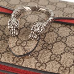 Gucci Medium Dionysus GG Supreme SHoulder Bag Red
