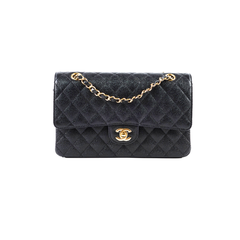 Chanel Medium/Large Caviar Double Classic Flap Black 2021 Microchipped