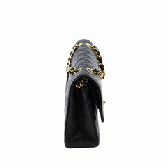 Chanel Medium/Large Caviar Double Classic Flap Black 2021 Microchipped