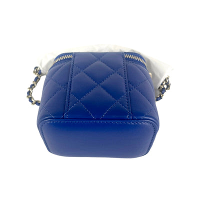 Chanel Mini Vanity Case with Handle Blue