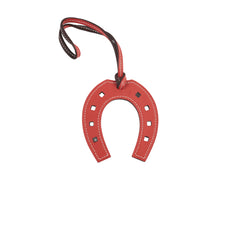 Hermès Paddock Fer A Cheval Horse Shoe Charm Evergrain Rouge Grenat/Ebene