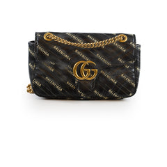 Gucci x Balenciaga The Hacker Project Small GG Marmont Matelasse Bag Black