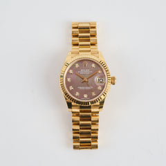 Rolex Datejust 31mm 18k Yellow Gold With Diamonds Dial MOP Face 278278