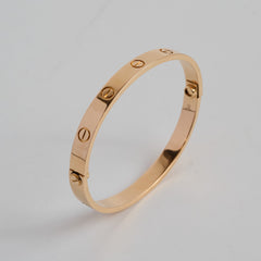 Cartier Love Classic Pink Gold Bracelet Size 17