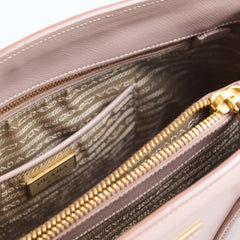 Prada Parabole Saffiano Tote Dusty Pink
