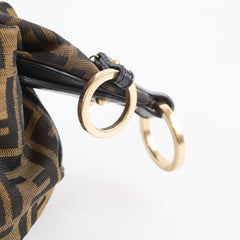 Fendi Mini Chef Chain Tobacco Zucca Canvas Hobo
