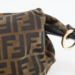 Fendi Mini Chef Chain Tobacco Zucca Canvas Hobo