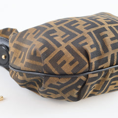 Fendi Mini Chef Chain Tobacco Zucca Canvas Hobo