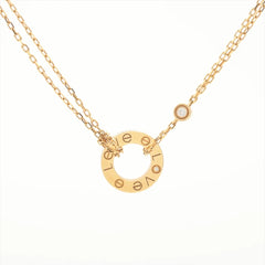 34606 Cartier Love Pendant 2 Diamond Yellow Gold Necklace photo 1
